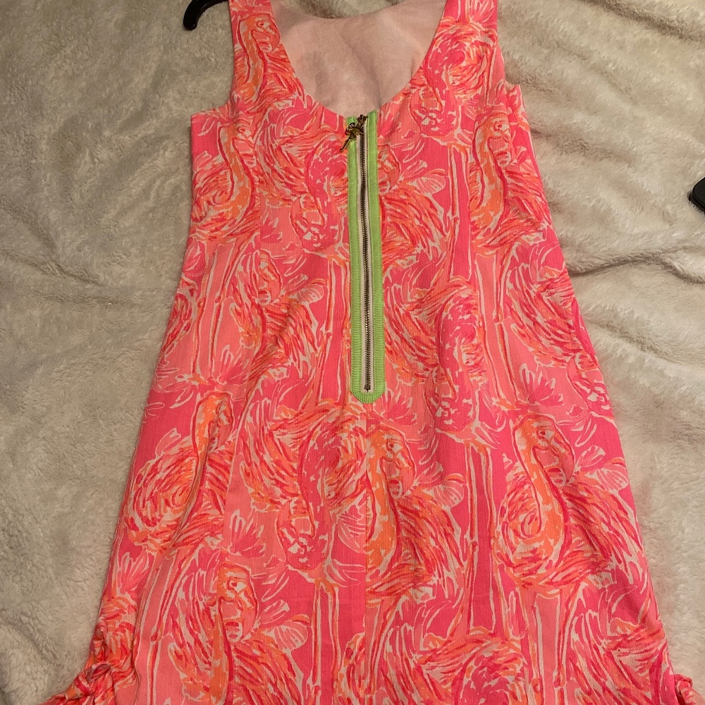 Lilly Pulitzer Tiki Pink Tappin it Back Mila Shift Dress size 0